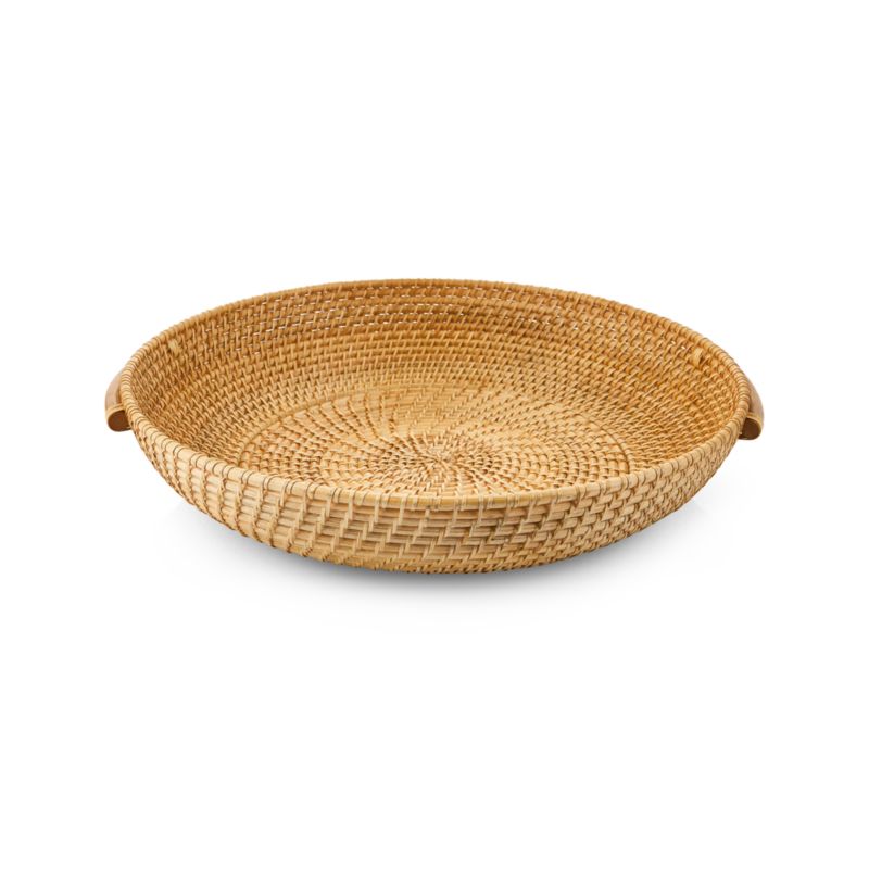 Artesia Natural Round Rattan Tray with Handles - image 5 of 8