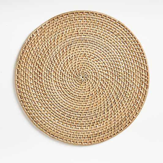 Artesia Round Natural Woven Rattan Placemat