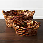 View Artesia Large Honey Rattan Bread Basket. - image 2 of 9