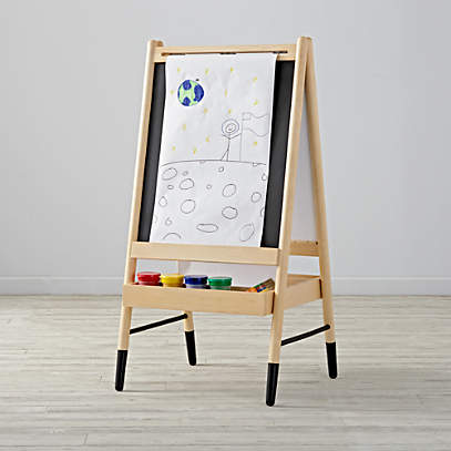 Wooden Art Easel Reviews Crate Kids, Childs Wooden Easel Blackboard