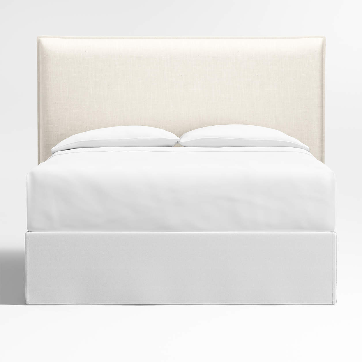 Arvada 54" Linen Ivory Upholstered Queen Headboard + Reviews Crate