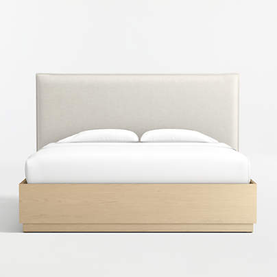 Arvada Upholstered King Headboard and Wood Storage Bed