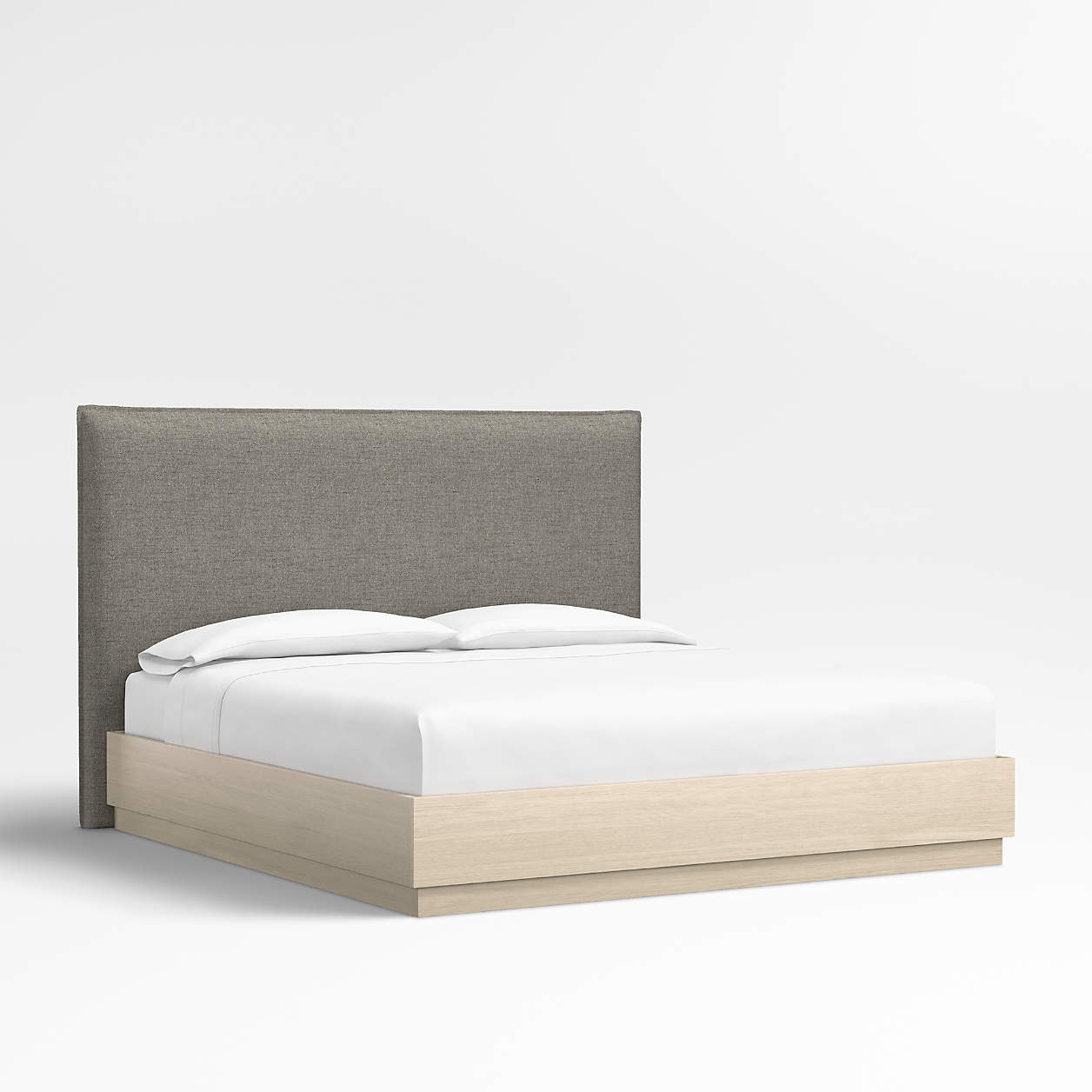 Arvada 54" Boucle Dark Grey Upholstered King Headboard with Batten