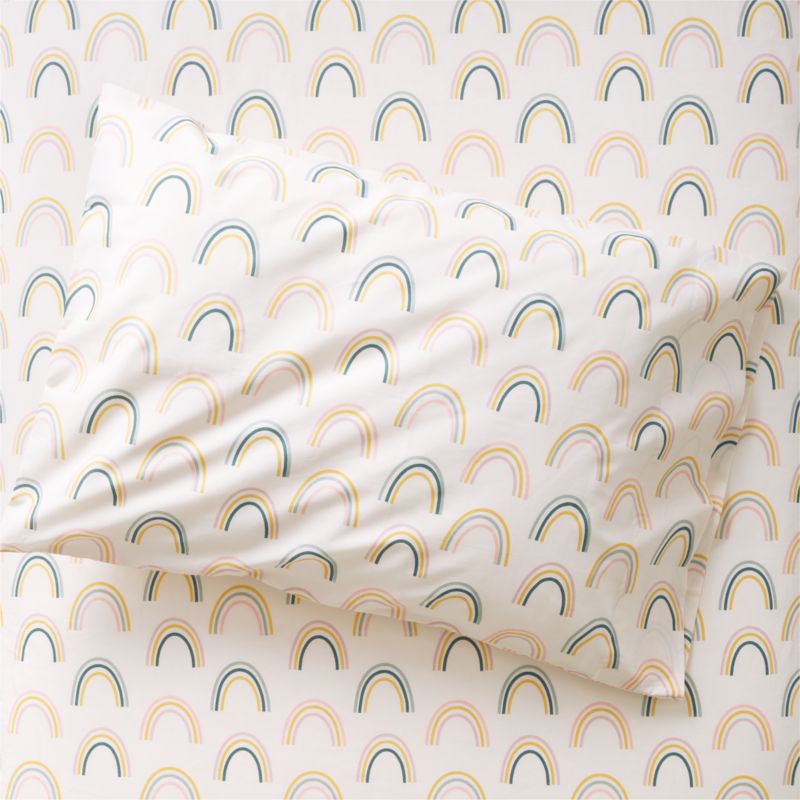 Viewing product image Stay Cool Asha Rainbow Organic Cotton Kids Pillowcase - image 1 of 12