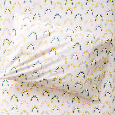 Stay Cool Asha Rainbow Organic Cotton Kids Pillowcase