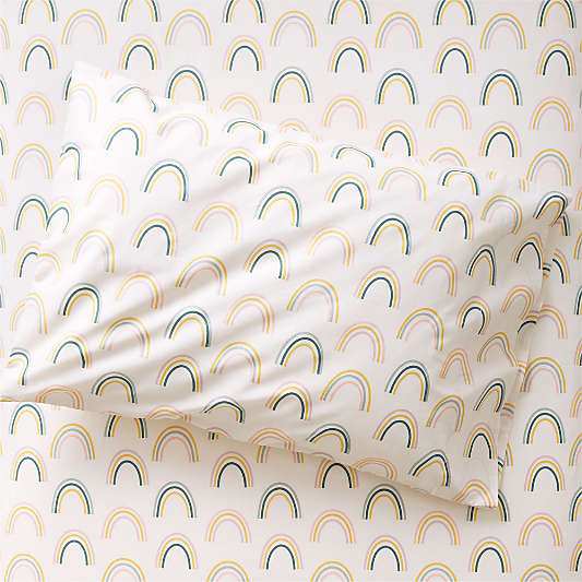 Stay Cool Asha Rainbow Organic Cotton Kids Pillowcase