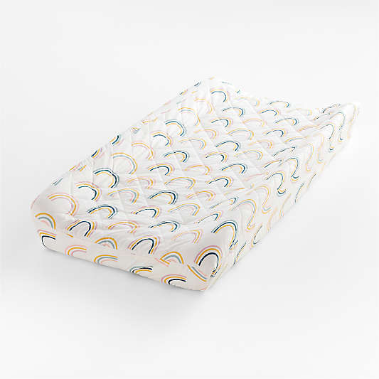 Stay Cool Asha Rainbow Organic Cotton Baby Changing Pad Cover