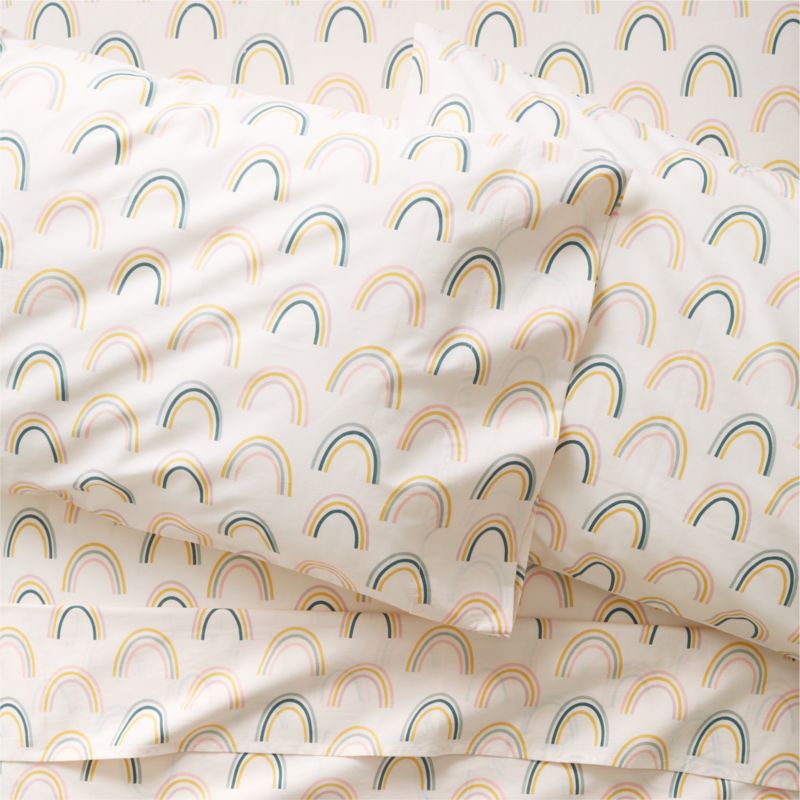 Stay Cool Asha Rainbow Organic Cotton Kids Twin Sheet Set - image 2 of 11