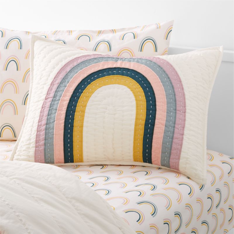 Asha Organic Cotton Rainbow Kids Pillow Sham