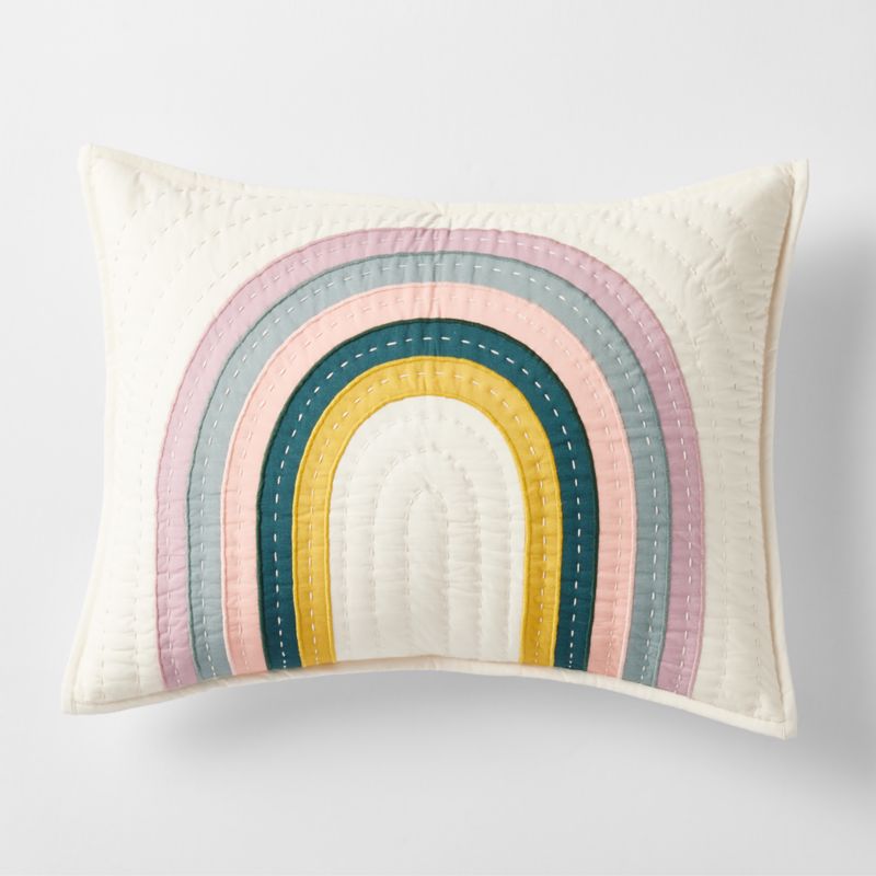 Asha Organic Cotton Rainbow Kids Pillow Sham