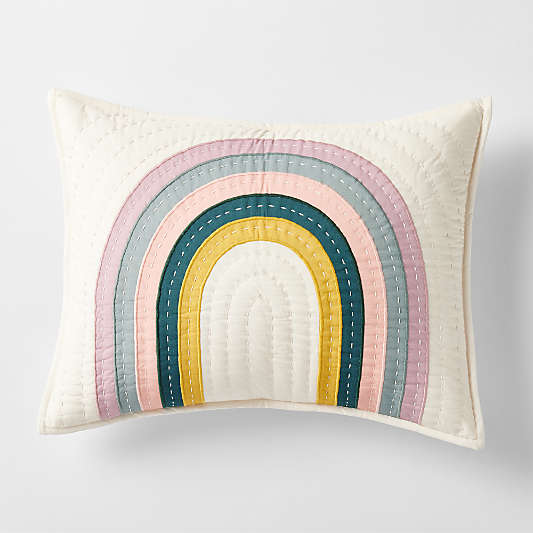 Asha Organic Cotton Rainbow Kids Pillow Sham