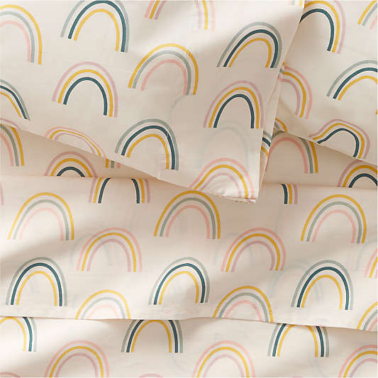 Stay Cool Asha Rainbow 100% Organic Cotton Kids Full Sheet Set