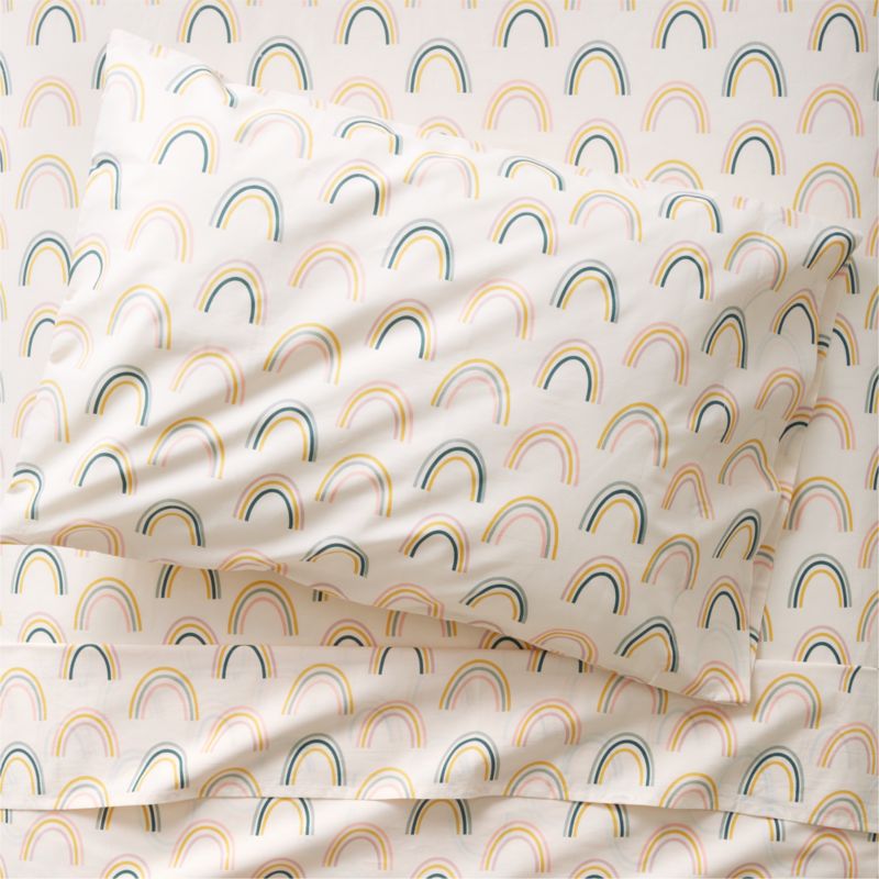 Asha Organic Cotton Rainbow Kids Twin Sheet Set