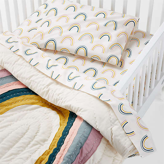 Stay Cool Asha Rainbow Organic Cotton Toddler Sheet Set