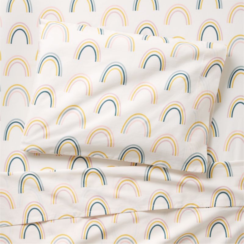 Asha Organic Cotton Rainbow Toddler Sheet Set