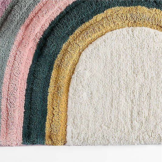 Asha Rainbow Cotton Kids Bath Mat