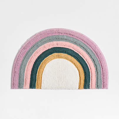 Asha Rainbow Cotton Kids Bath Mat