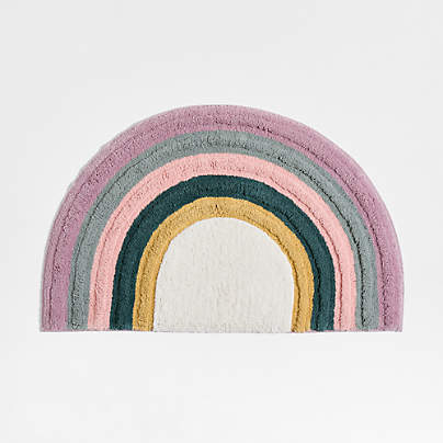 Asha Rainbow Cotton Kids Bath Mat