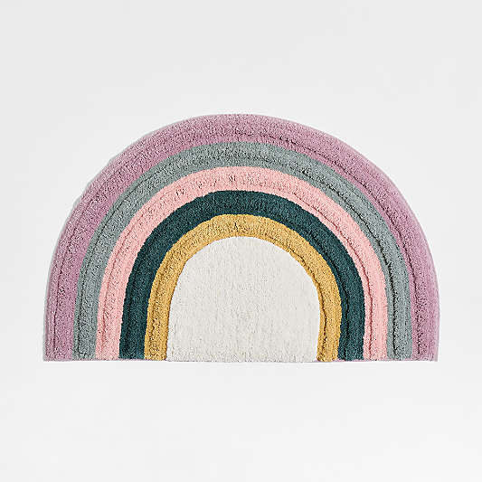 Asha Rainbow 100% Organic Cotton Kids Bath Mat
