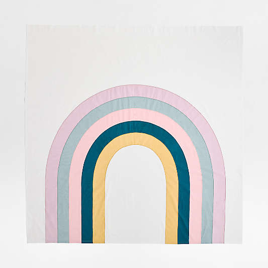 Asha Rainbow Cotton Kids Shower Curtain