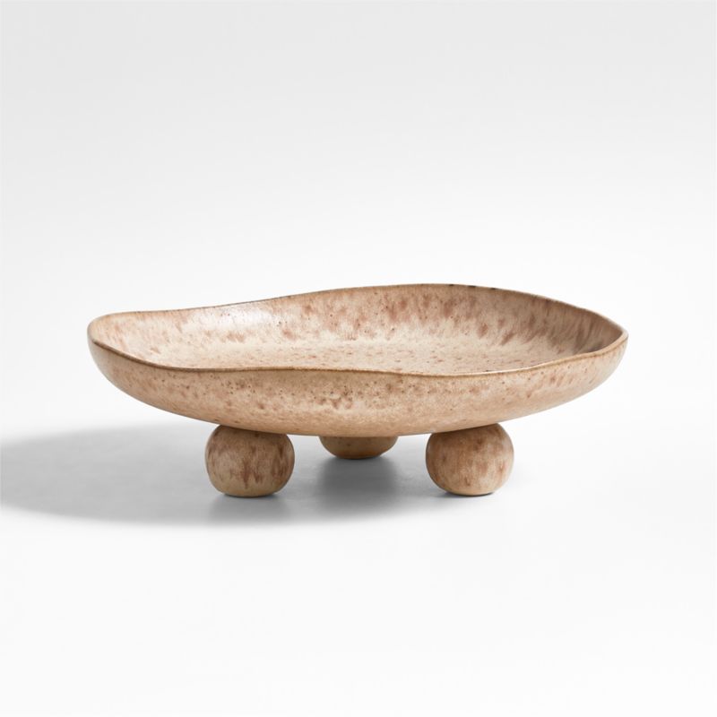 Ashanti Low Brown Ceramic Decorative Centerpiece Bowl by Eric Adjepong - image 4 of 6