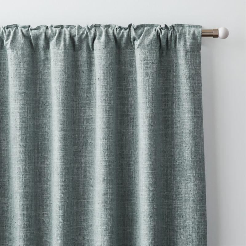 Ashbery Mist Blue Window Curtain Panel 52"x84"
