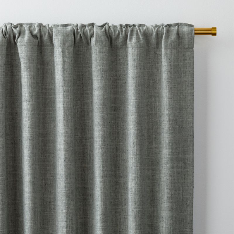 Ashbery Pebble Grey Window Curtain Panel 52"x120" - image 4 of 7