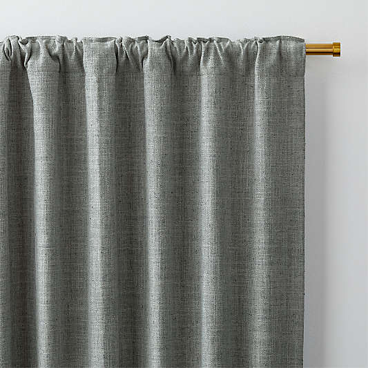 Ashbery Pebble Grey Window Curtain Panel 52"x120"