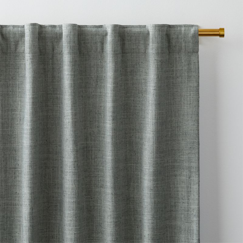 Ashbery Pebble Grey Window Curtain Panel 52"x120" - image 2 of 7