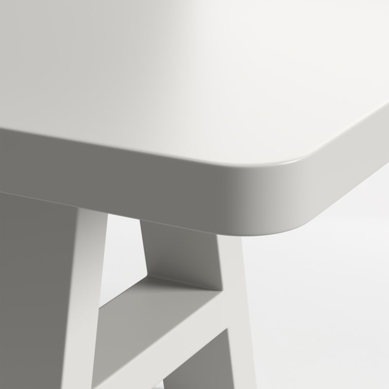 Asher 102" White Outdoor Dining Table - image 4 of 5