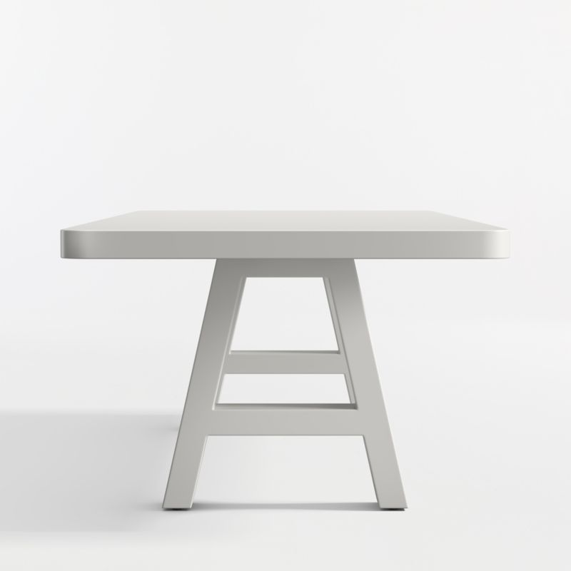 Asher 102" White Outdoor Dining Table - image 2 of 5