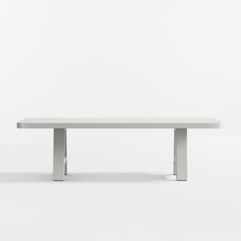 Asher 102" White Outdoor Dining Table - image 1 of 5
