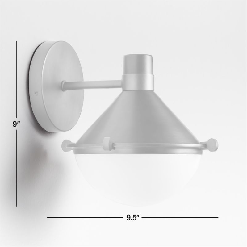 View Aster Milk Glass and Pewter Wall Sconce Light - image 2 of 7