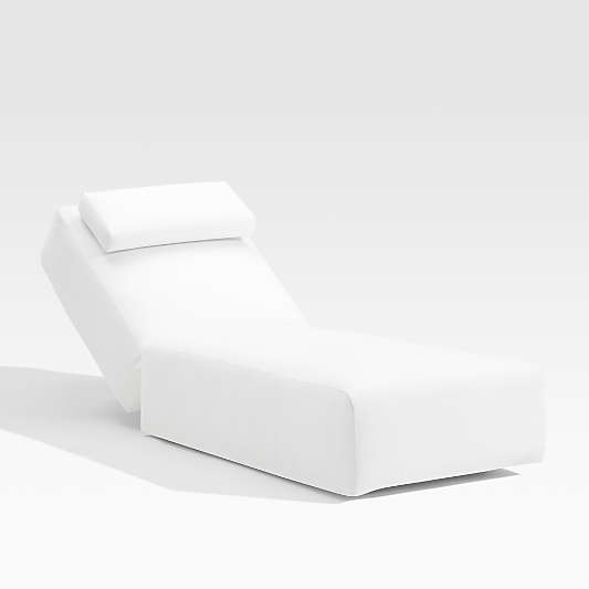 Ashore White Outdoor Chaise Lounge Cushion