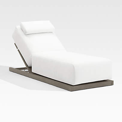 Ashore White Outdoor Lounge Chair Cushion