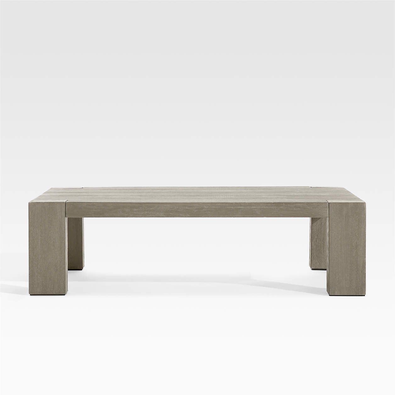 Ashore Grey Solid Mahogany Wood Outdoor Coffee Table + Reviews Crate