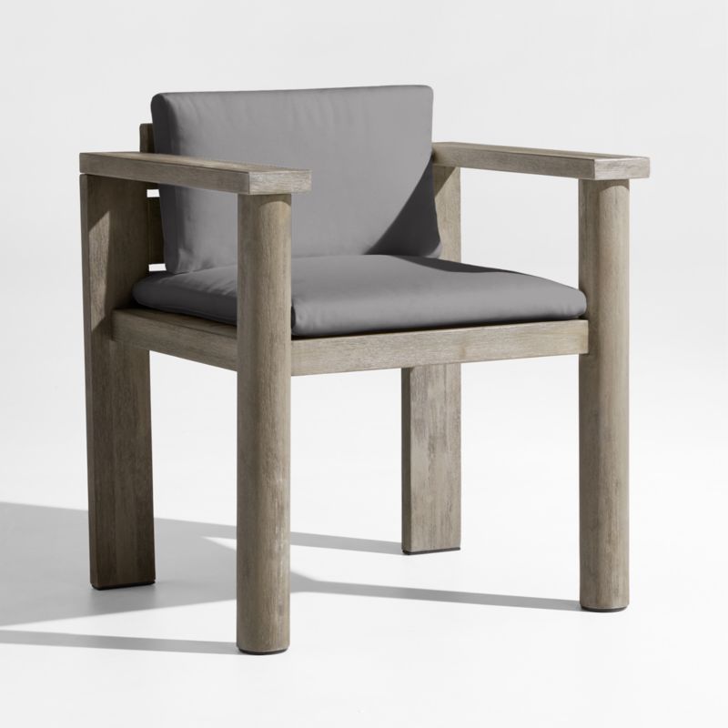 Ashore Dining Arm Chair Charcoal Sunbrella ® Cushions - image 2 of 6