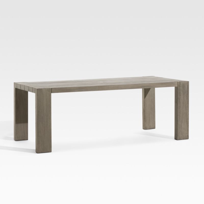 Ashore 82" Grey Mahogany Wood Outdoor Dining Table - image 5 of 11