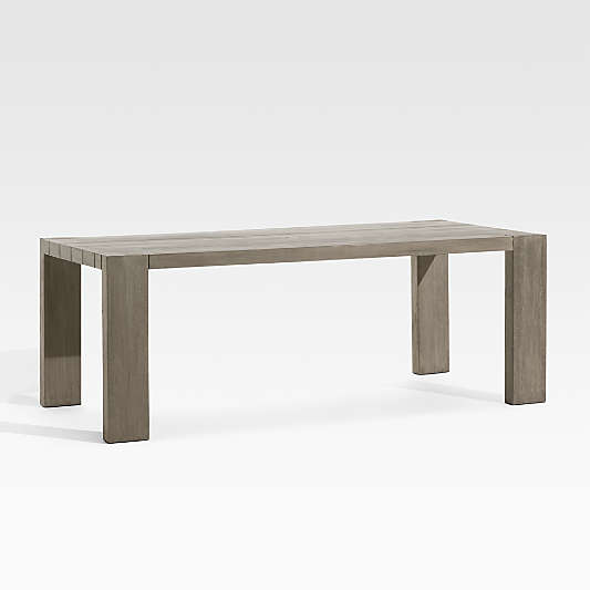 Ashore 82" Grey Mahogany Wood Outdoor Dining Table