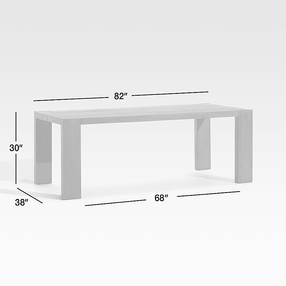 Crate&Barrel Ashore Grey Mahogany Wood Outdoor Dining Table Yorkdale Mall