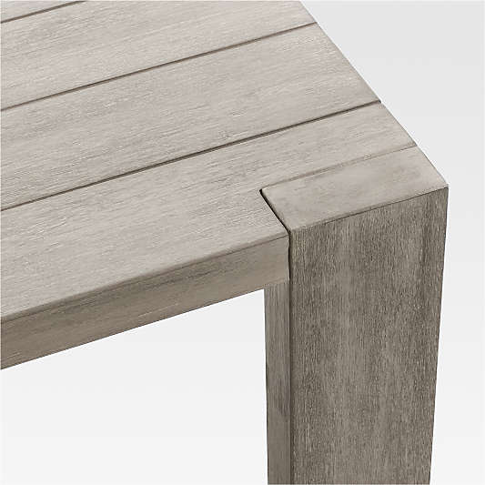 Ashore 82" Grey Mahogany Wood Outdoor Dining Table