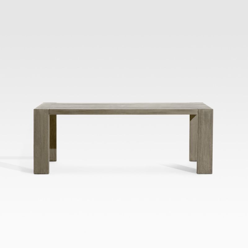 Ashore 82" Grey Mahogany Wood Outdoor Dining Table