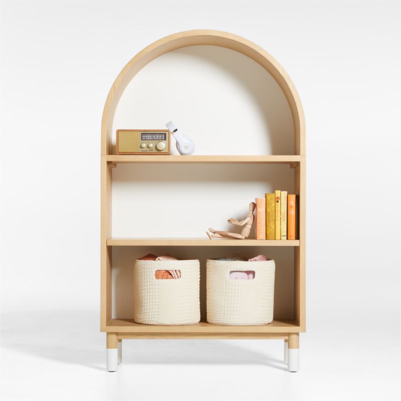 Arched wood deals bookshelf