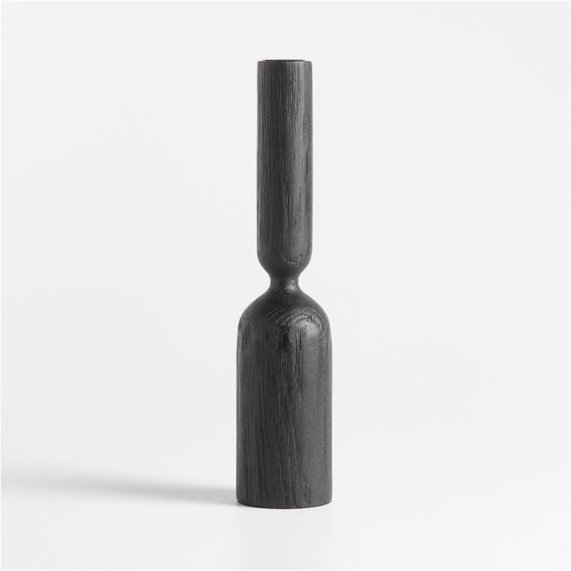 Asker Black Wood Taper Candle Holder 11" - image 6 of 7