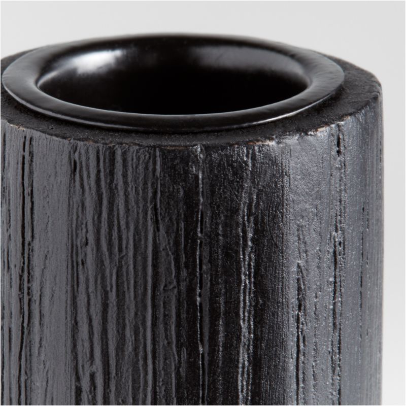 Asker Black Wood Taper Candle Holder 11" - image 5 of 7