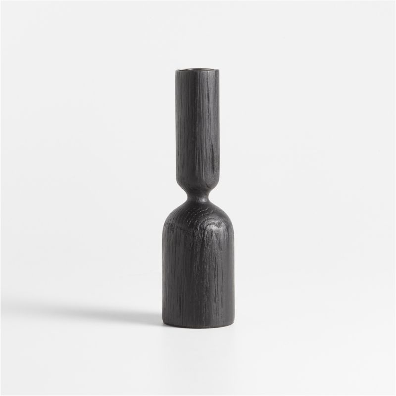 Asker Black Wood Taper Candle Holder 8.5" - image 6 of 7