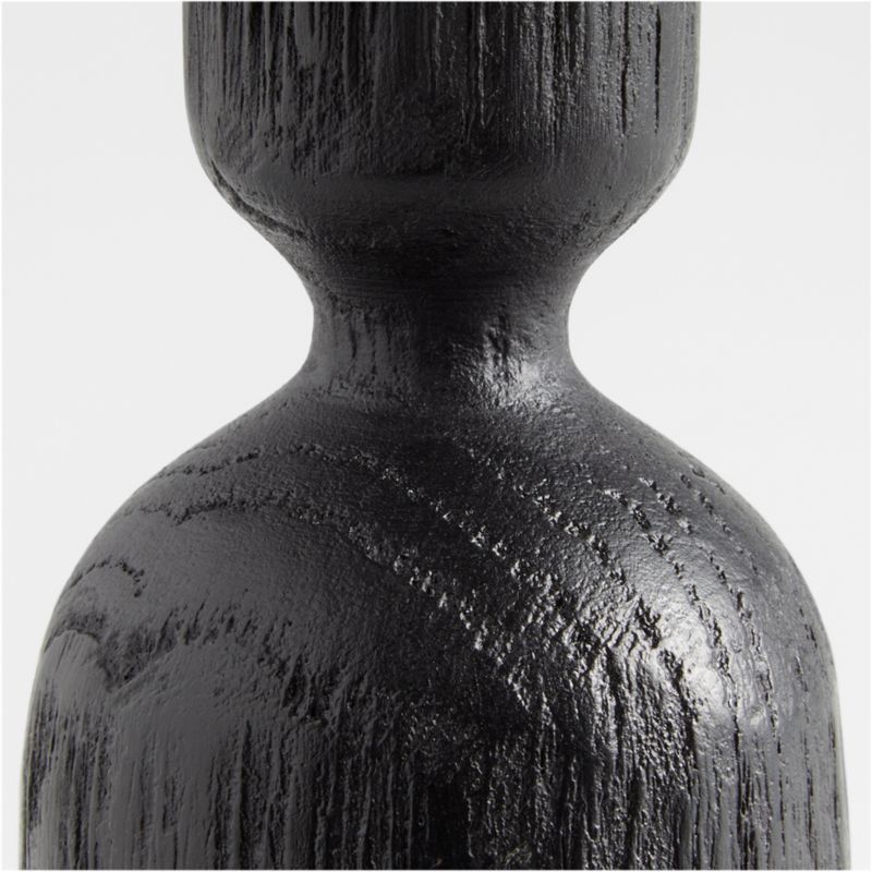 Asker Black Wood Taper Candle Holder 11" - image 4 of 7