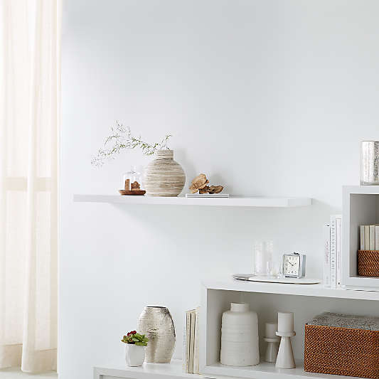 Aspect White 47.5" Floating Wall Shelf