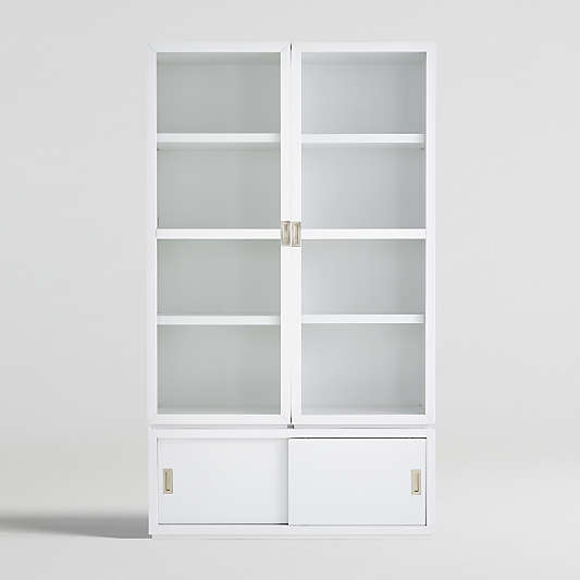 Aspect White 3-Piece Glass Door Storage Unit