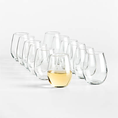 Aspen 11.75-Oz. Stemless Wine Glasses, Set of 12